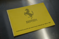 Ferrari characteristics of Ferrari engines made from 1946 to 1985 (Original)