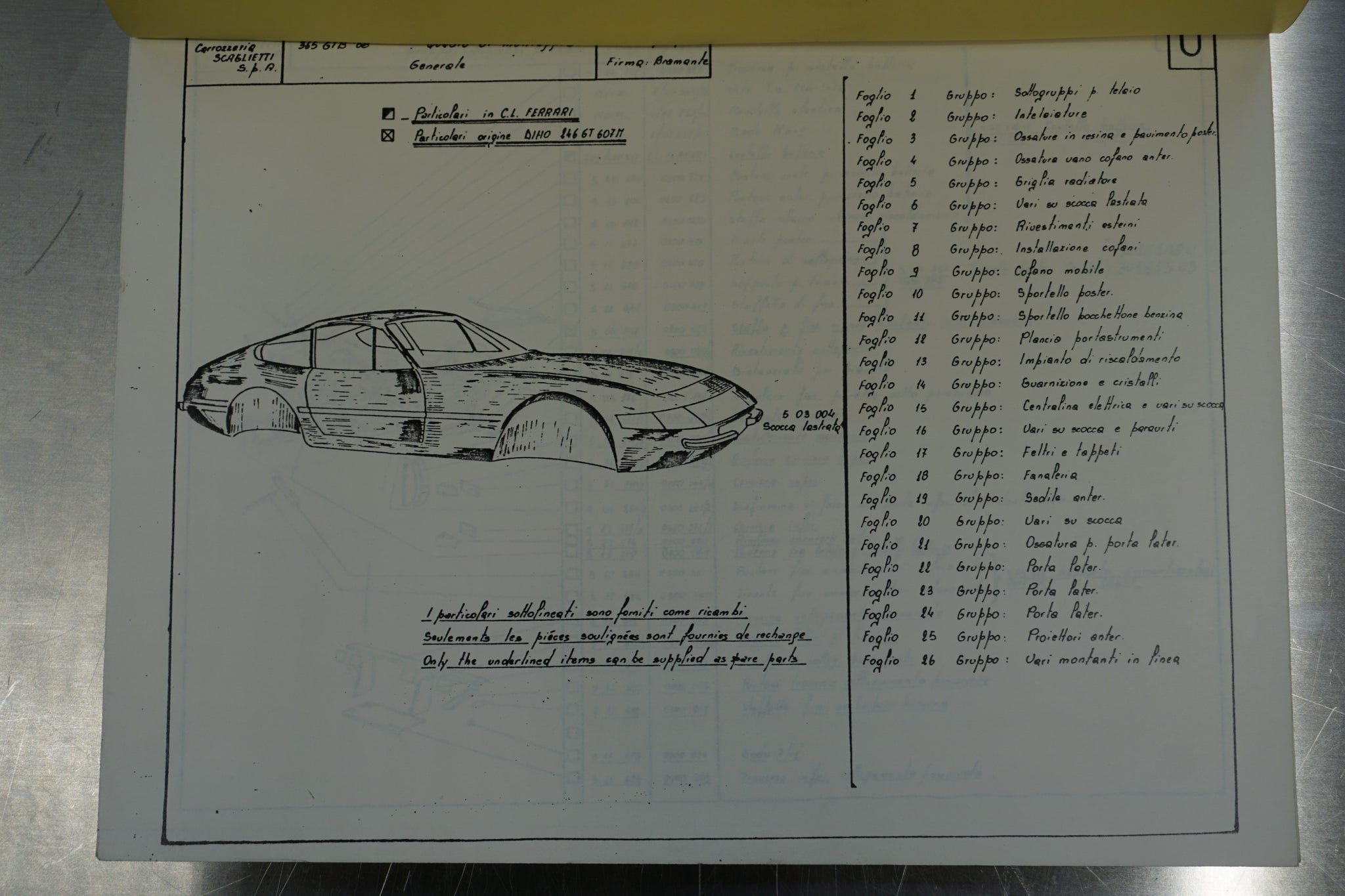 Ferrari 365 GTB/4 - Instruction Book (Original)