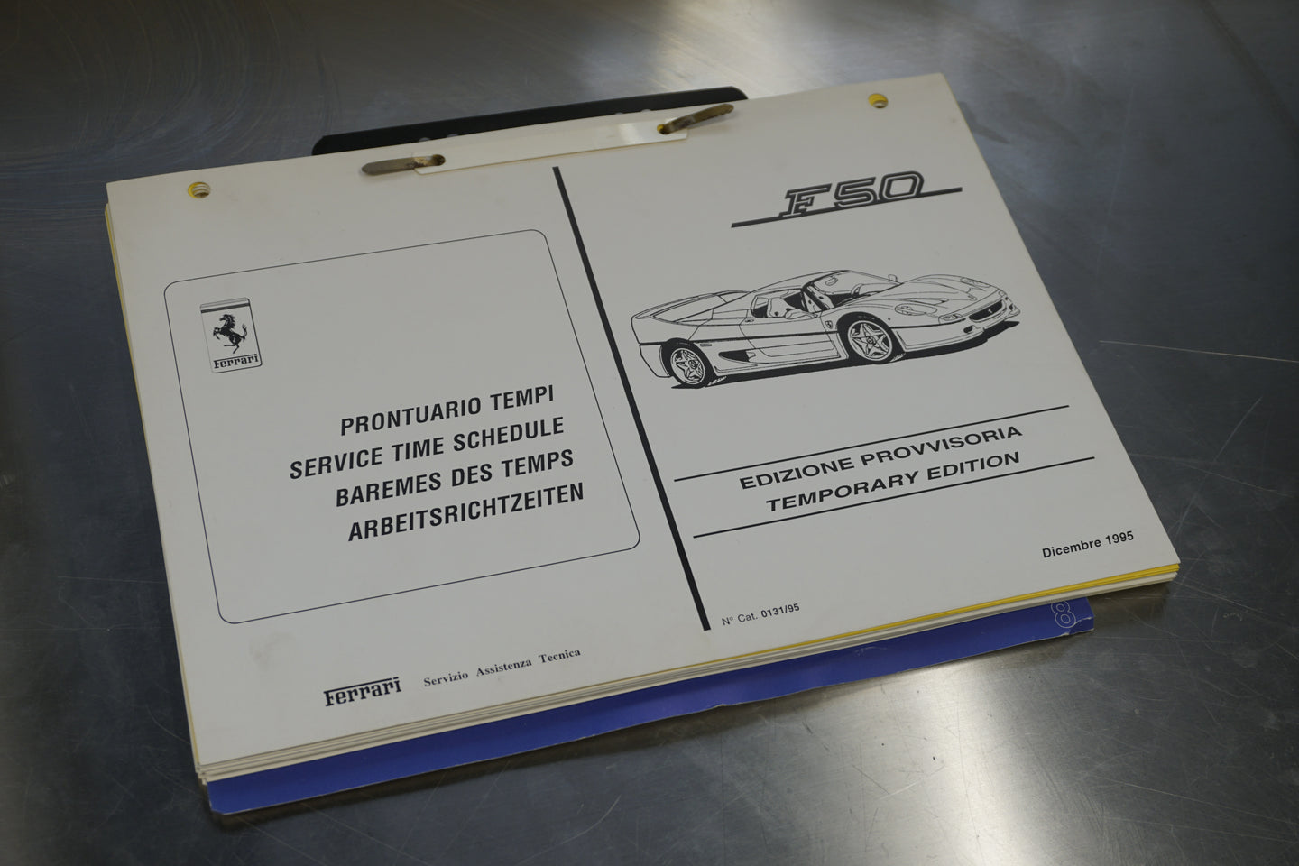 Ferrari 50 - Service Time Schedule (Original) - 0131/1995