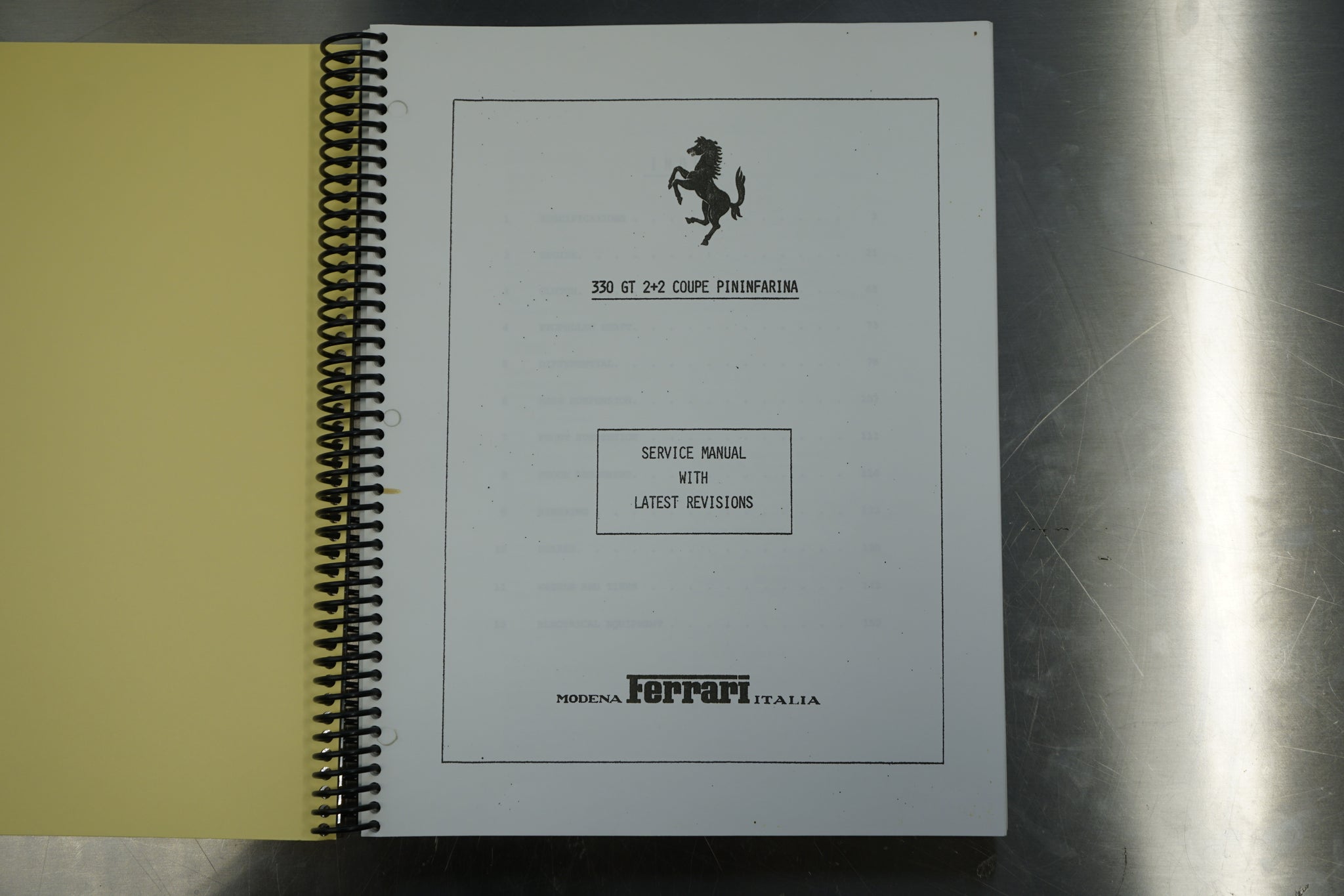 Ferrari 330 GT 2+2 Coupe Pininfarina - Service Manual with latest revisions (Copy)