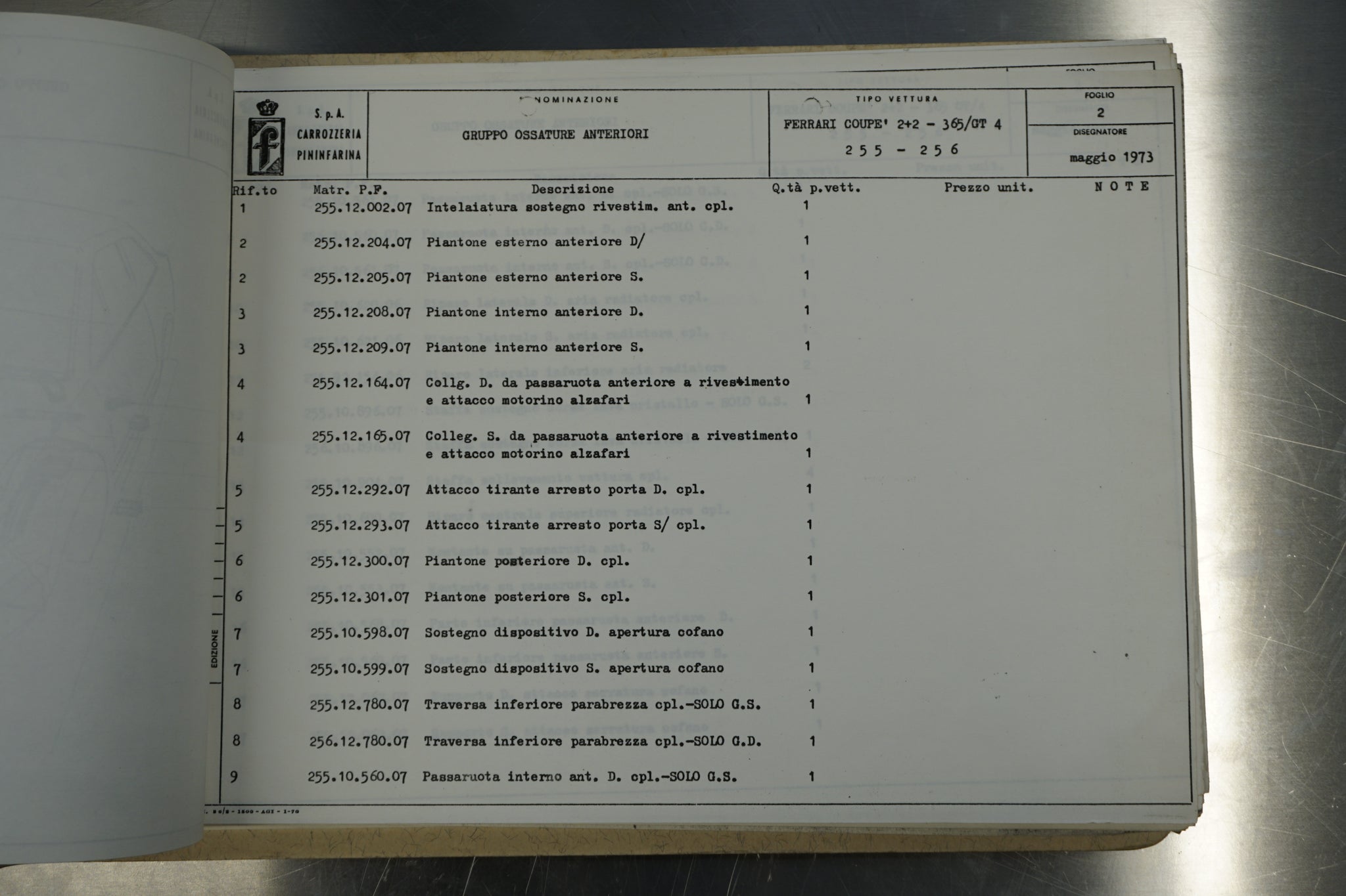 Ferrari 365 GT4 - Instruction Book (Copy)