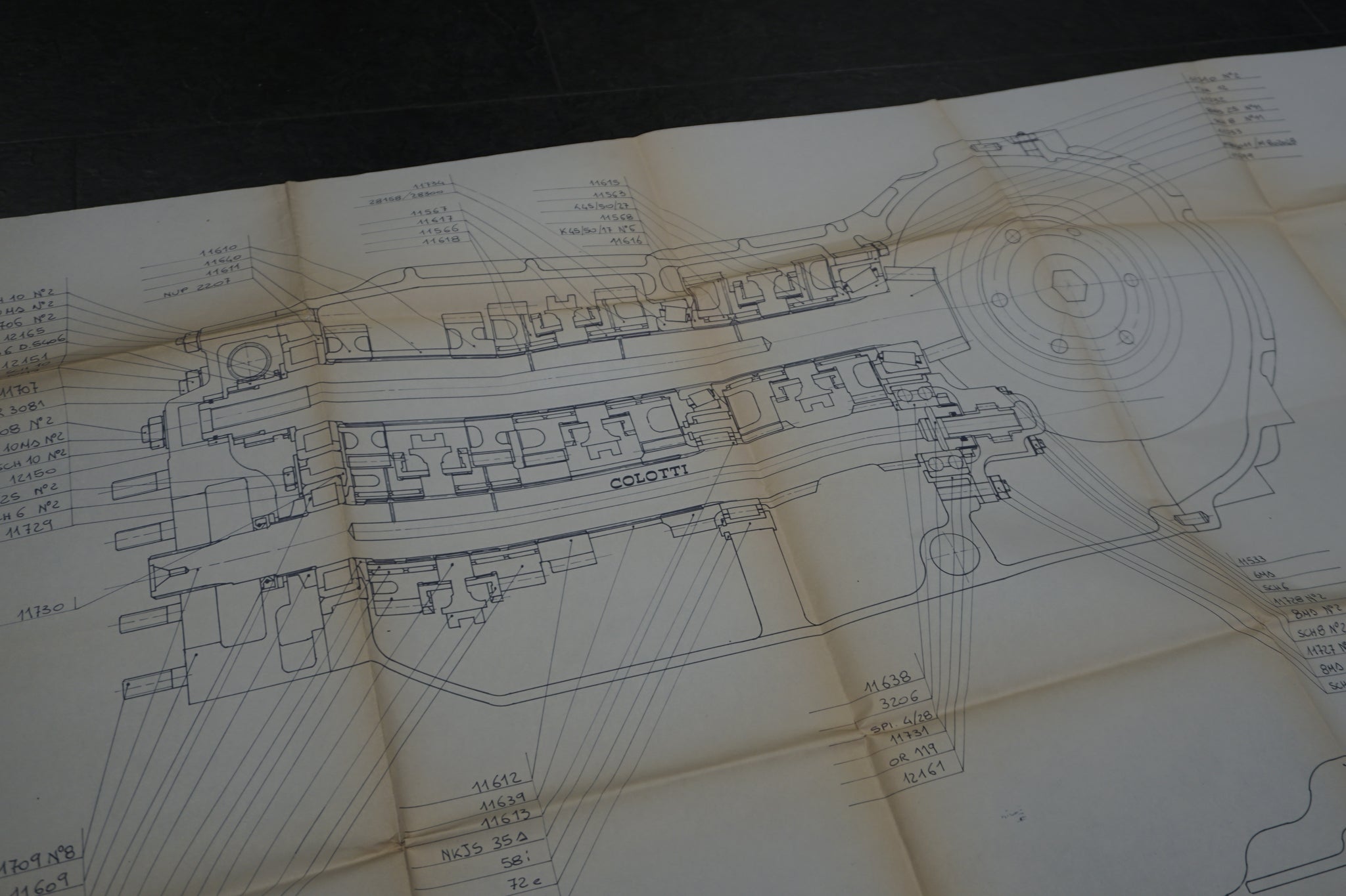 Ferrari 365 GTB/4 - Technical Drawing Gearbox (Original) - 11784